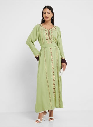Embroidered Belted Jalabiya - pzsku/Z2BECAA31307AA588383AZ/45/1746439586/e8c7f401-a7df-4bcc-aaef-6274a0b5d0fd