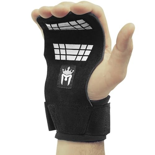 Meister Elite Leather Weight Lifting Grips w/Gel Padding (Pair) - X-Small - Image 2