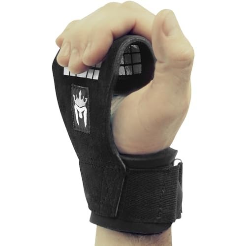 Meister Elite Leather Weight Lifting Grips w/Gel Padding (Pair) - X-Small - Image 4
