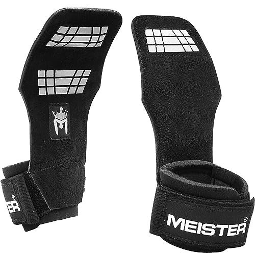 Meister Elite Leather Weight Lifting Grips w/Gel Padding (Pair) - X-Small - Image 1