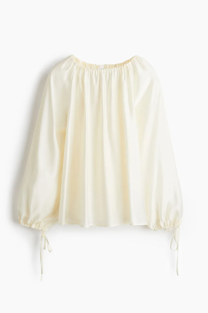 اتش اند ام Drawstring-detail blouse