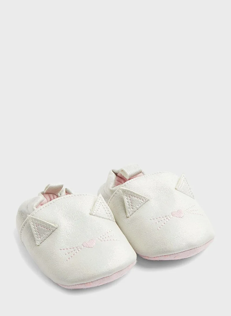 mothercare Infant Cat Slip On Shoes