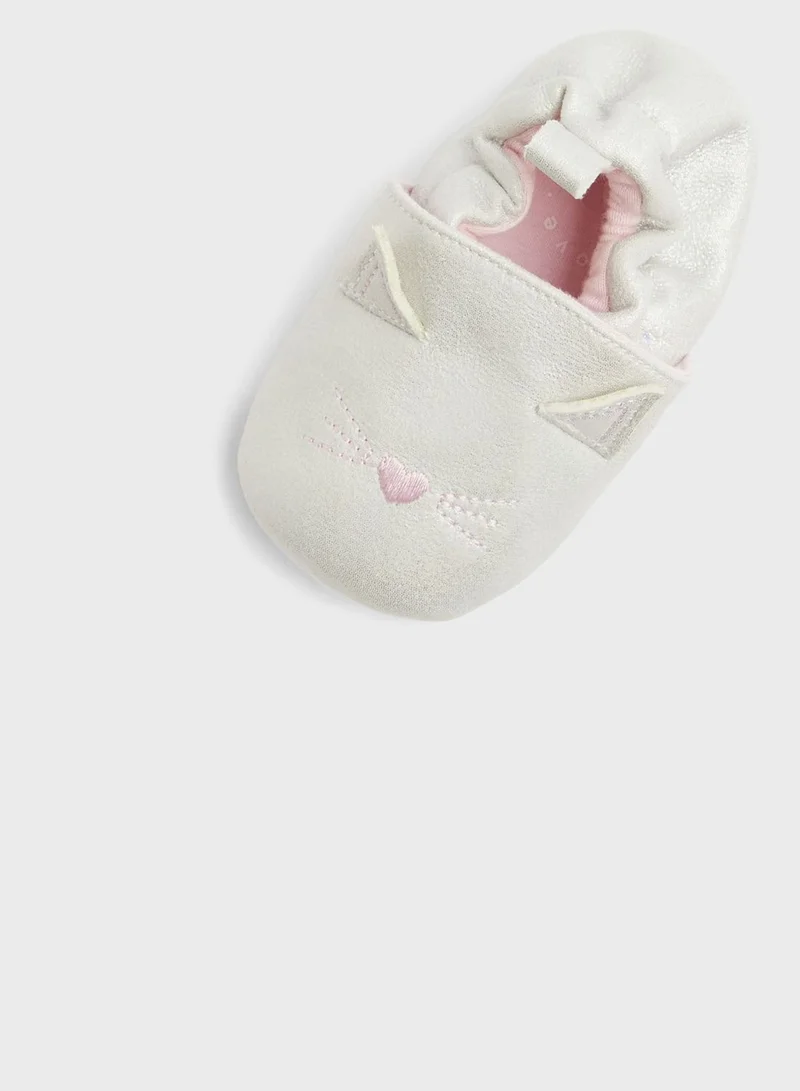 mothercare Infant Cat Slip On Shoes