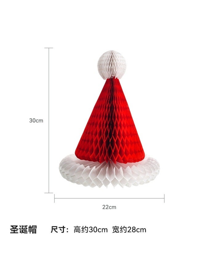 Autonomy Christmas Decoration Props Wall Flower Hanging Decoration Classroom Scene Layout Window Flag Honeycomb Ball Photo Props - Image 1