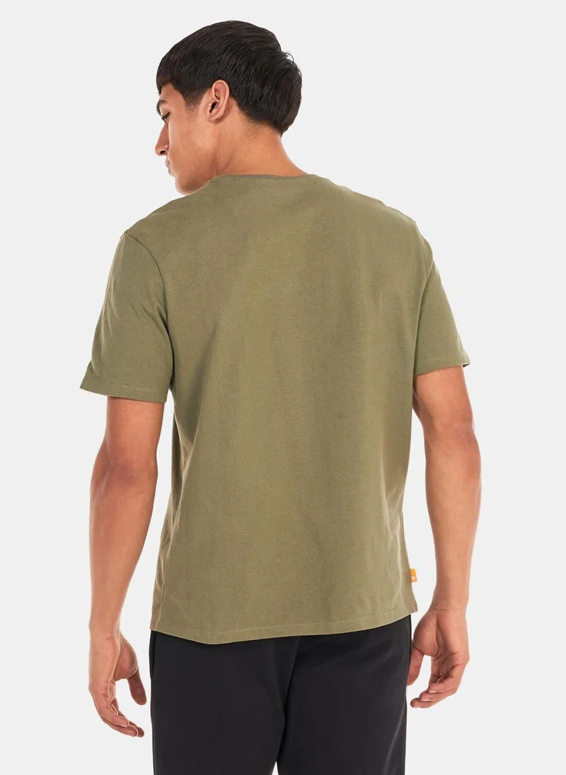 Timberland Men's Heavyeight Woven Badge Authentic T-Shirt