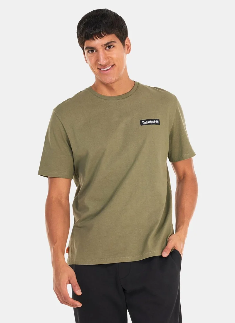 Timberland Men's Heavyeight Woven Badge Authentic T-Shirt