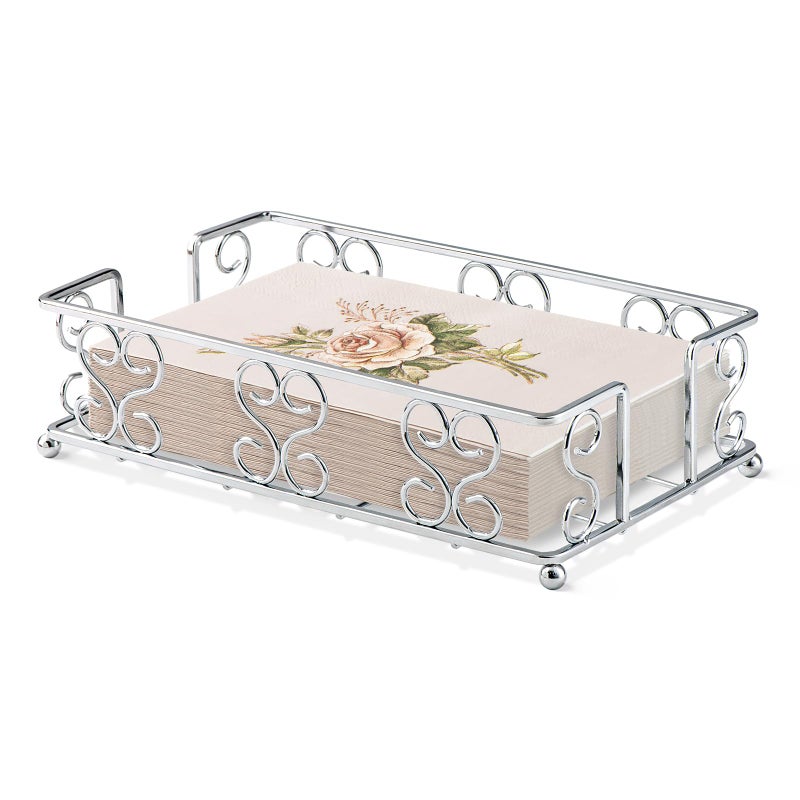 Zhithink Napkin Holder & Guest Towel Tray - Stainless Steel Disposable Paper Towel Dispenser for Bathroom, Table, Kitchen Countertop, Dinner Table, Vanity - Image 1