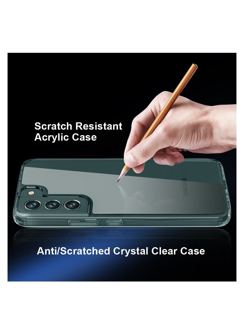 Transparent Crystal Clear Samsung S22 Case Shockproof Curved Edges case HD Clear Anti Scratch S22 protective case