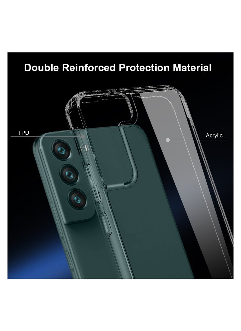 Transparent Crystal Clear Samsung S22 Case Shockproof Curved Edges case HD Clear Anti Scratch S22 protective case