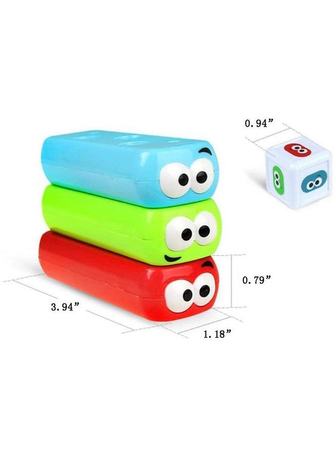 wonuu Timber Tower Block Stacking Game Colored Cartoon Plastic Building Blocks Board Educational Toy Game - Image 3