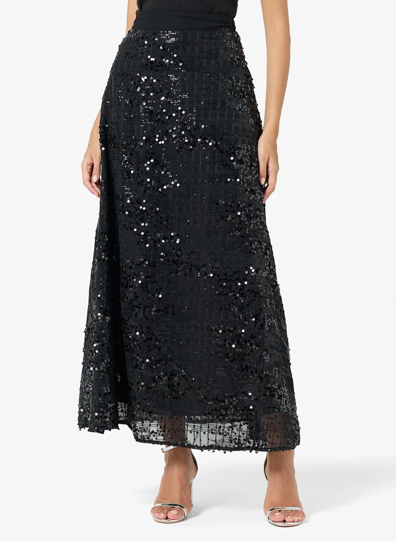 Khizana  Puff Sleeves With Shimmer Dress for Women | Best Price UAE
