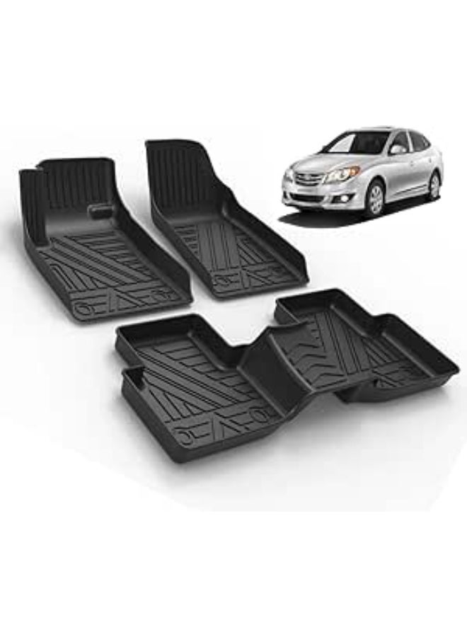 سجادات أرضية من مادة TPE لسيارة هيونداي إلنترا HD، لون أسود، مصممة خصيصًا للسيارة، سيارة ركاب، مصنوعة من مادة اللدائن الحرارية المرنة، A0532، متوافقة مع هيونداي إلنترا HD - Image 1