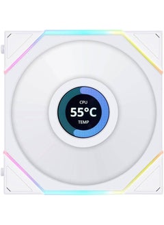 LIAN LI Uni Fan TL 120 Reverse Blade Case Fan, 1.6" LCD, 120mm Fan Size, 1900 RPM Fan Speed, 54.3 CFM Airflow, PA66 / PBT Materials, FD Bearing, Triple Pack, W/ Controller  - Image 2