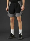 FRWD Contrast Cut And Sew Panel Sweat Shorts