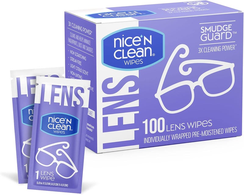 TheraTears Extra Dry Eye Drops 2 Count  Nice n Clean 100 SmudgeGuard Lens Wipes Bundle - Image 5