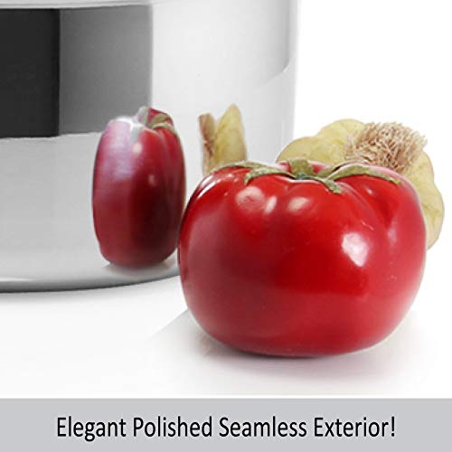 Chantal 3.Clad Tri-Ply 1 quart Sauce Pan with Tempered Glass Lid, Polished Stainless Steel - Image 5