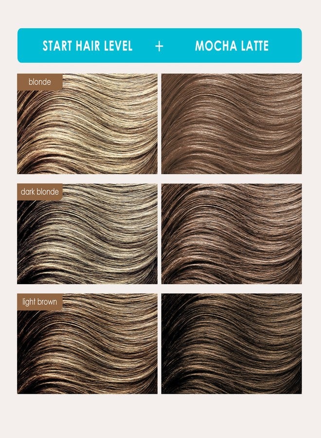 KERACOLOR كيراكولور لون + كليندينر 3 في 1 بلسم ملون، ينظف بلطف ويرطب، لون شعر موكا لاتيه شبه دائم، 12 أونصة سائلة - Image 3