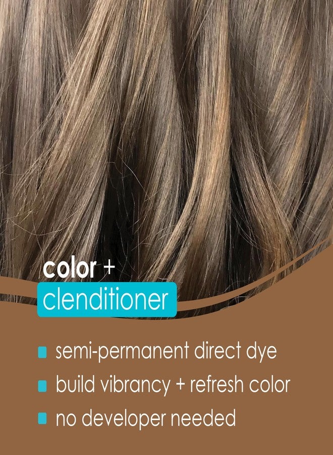 KERACOLOR كيراكولور لون + كليندينر 3 في 1 بلسم ملون، ينظف بلطف ويرطب، لون شعر موكا لاتيه شبه دائم، 12 أونصة سائلة - Image 2