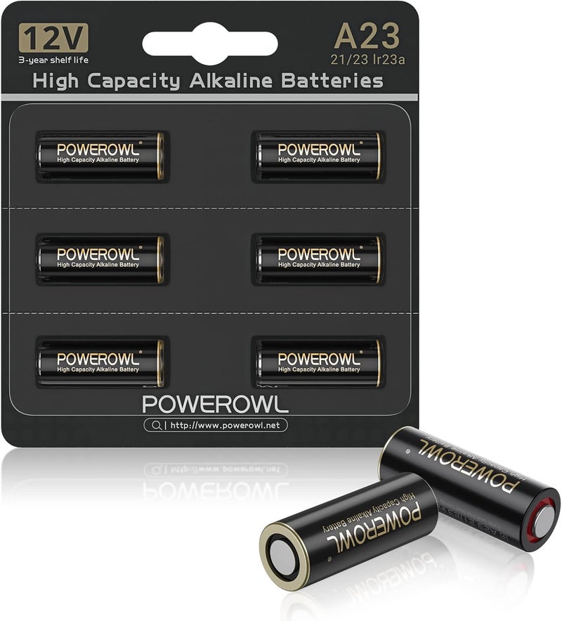 High Capacity A23 Batteries 6 Pack, Premium Alkaline 21/23 23A 12V Battery - Image 1
