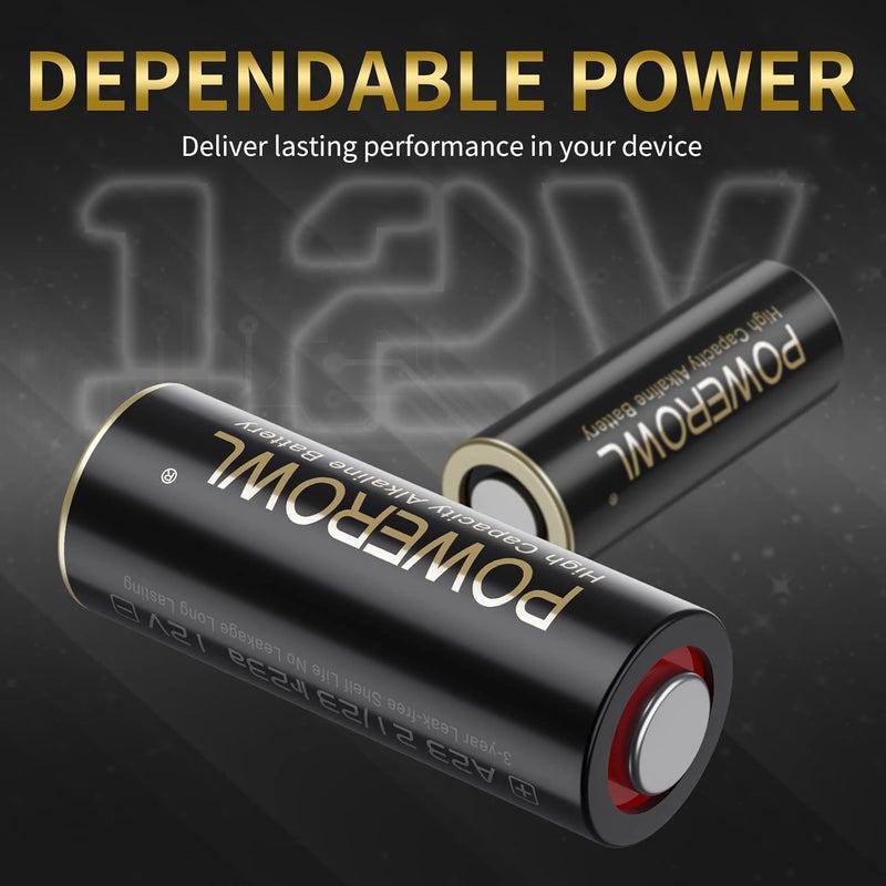 High Capacity A23 Batteries 6 Pack, Premium Alkaline 21/23 23A 12V Battery - Image 4