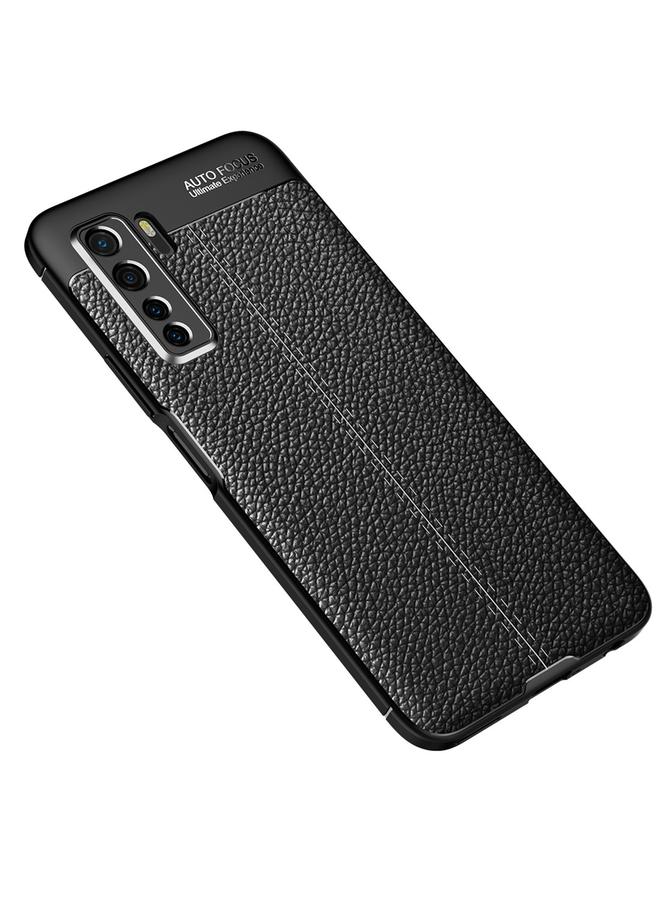 اس-توب جراب لهاتف Huawei Nova 7 SE مصنوع من مادة TPU الليتشي المقاومة للصدمات - Image 1