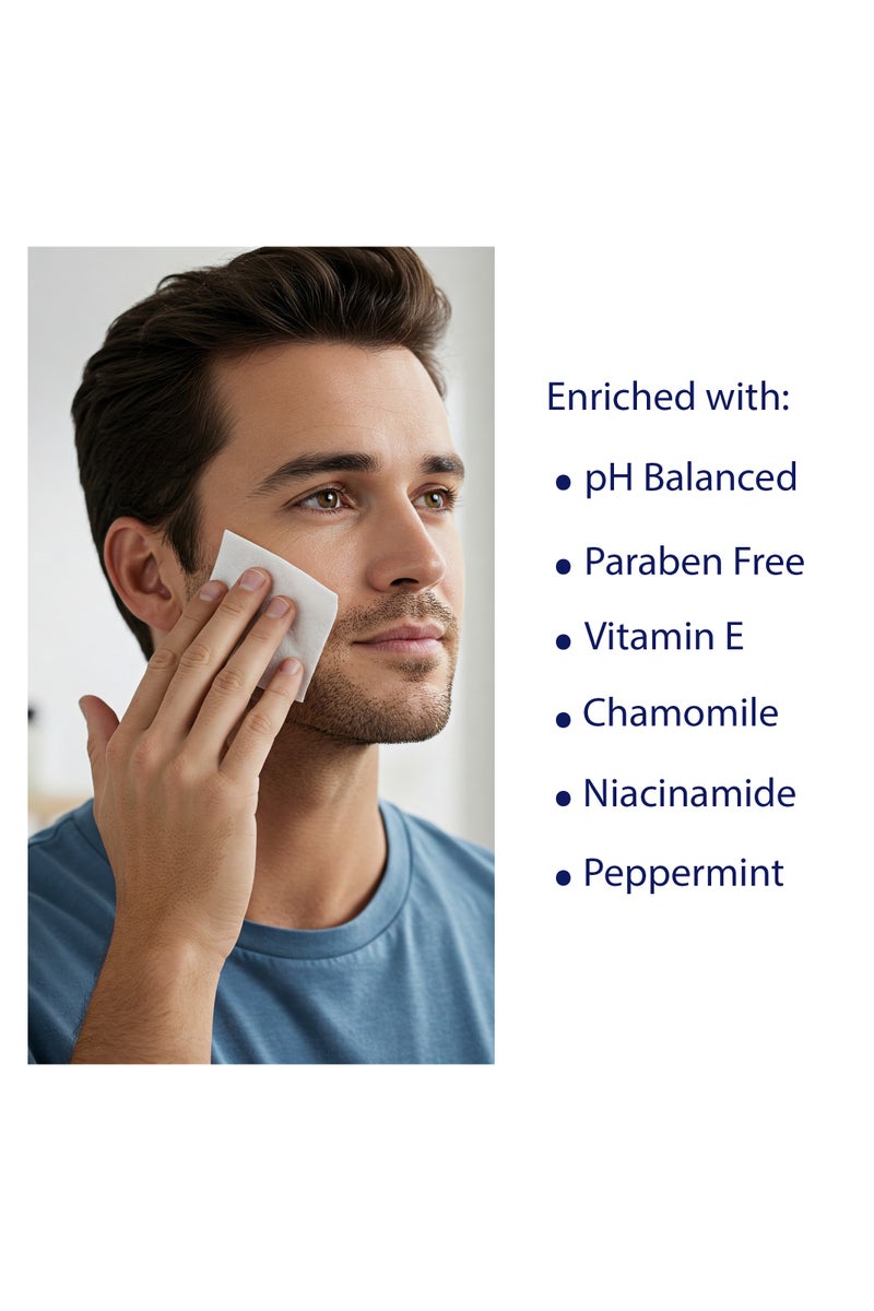 All day wipes All Day After Shave Facial Wet Wipes (Mint Chill) - 25 Count:The Ultimate Post-Shave Solution for Modern Men No Mess, No Irritation, Just Instant Relief - Image 3