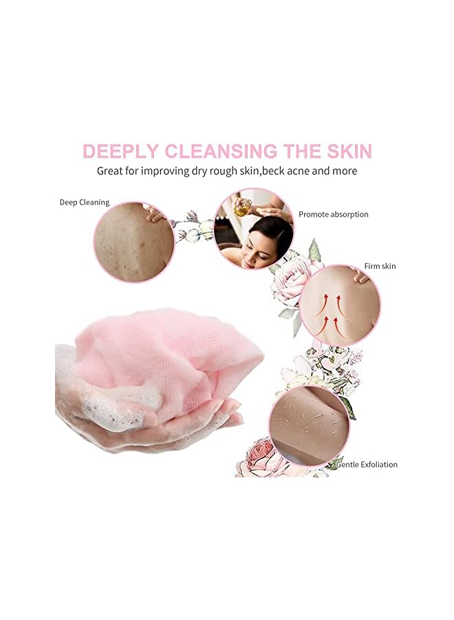 Zaboon Washcloth, Exfoliating Washcloth Towel 4Pcs, Washcloth Nylon Beauty Skin Bath Wash Towel Sponge, Back Scrubber Washer For Shower, Body Scrub Rag Brush Loofah Exfoliator For Body Exfoliation - Image 3