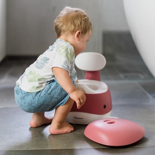 Kindsgut Potty Training Toilet in Whale Design, Designed in Germany, Potty Training in a Beautiful Design, Dusty Pink - Image 2