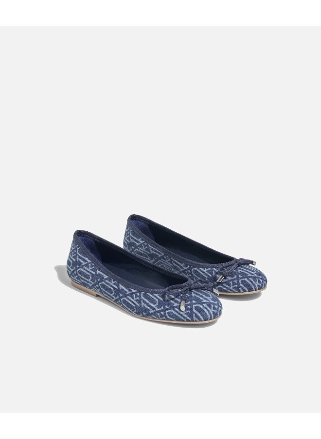 Ipekyol Monogram Denim Flats - Image 5
