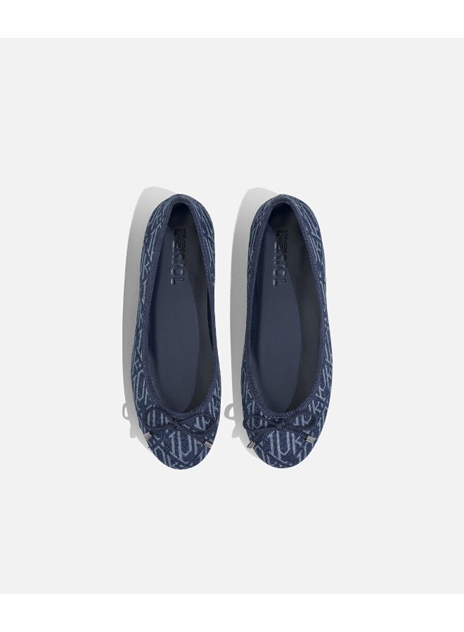 Ipekyol Monogram Denim Flats - Image 2