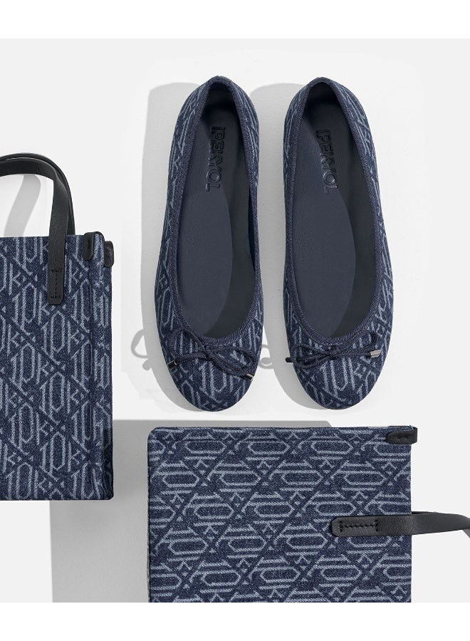 Ipekyol Monogram Denim Flats - Image 3