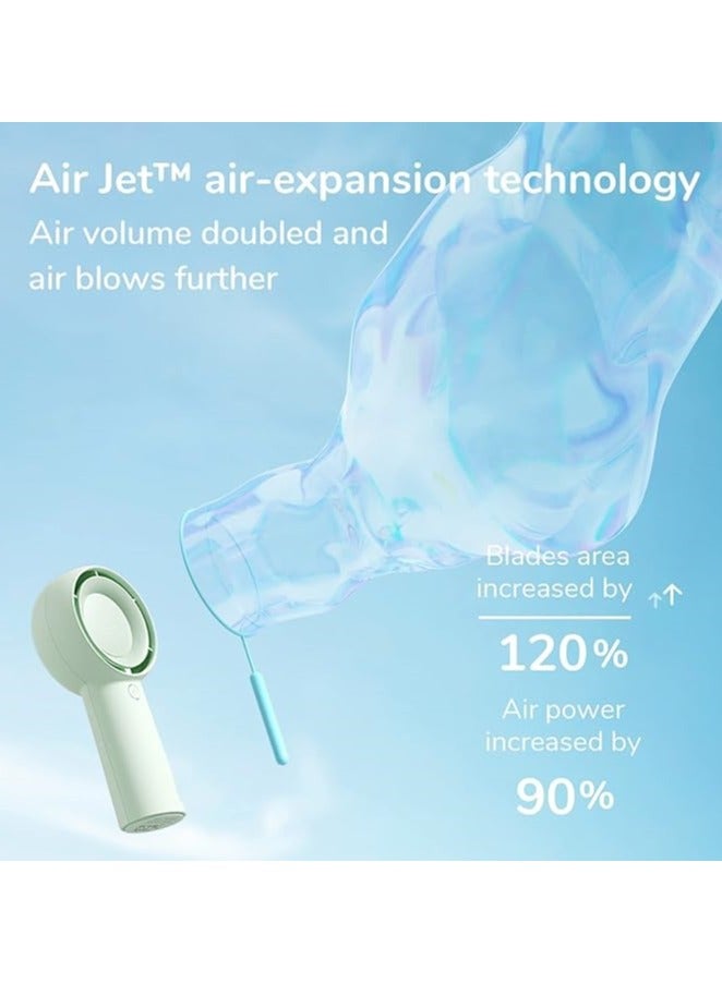 Loquat 16H Max Cooling Handheld Mini Fan, 4000mAh Rechargeable, 5 Speeds Turbo Air Duct, Green,Speeds for Travel,Outdoor,Home,Office - Image 3
