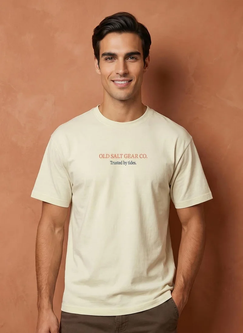 نوبيرو Men Oversized Graphic Printed T-shirt