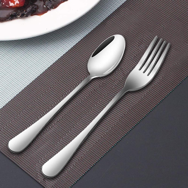 findTop Set of 12, Stainless Steel Dinner Forks and Spoons, findTop Heavy-duty Forks (8 Inch) and Spoons (7 Inch) Cutlery Set - Image 2