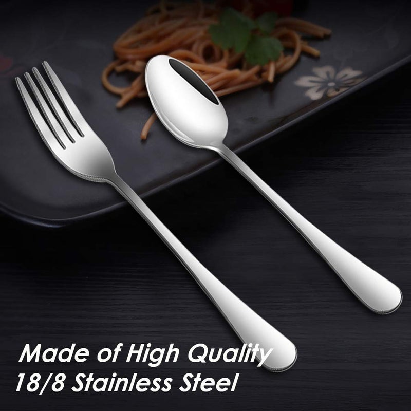 findTop Set of 12, Stainless Steel Dinner Forks and Spoons, findTop Heavy-duty Forks (8 Inch) and Spoons (7 Inch) Cutlery Set - Image 3