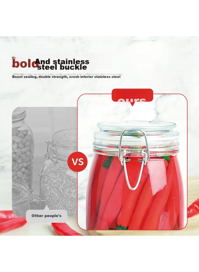 Scybe Glass Storage Jar, Airtight Container For Infusing Liquor, Pickling, And Food Storage, Food-grade Glass Jar, Pandora 1100ml - Image 2