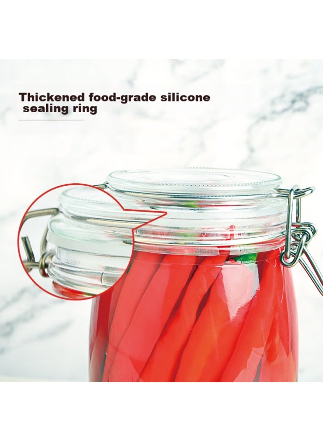 Scybe Glass Storage Jar, Airtight Container For Infusing Liquor, Pickling, And Food Storage, Food-grade Glass Jar, Pandora 1100ml - Image 3