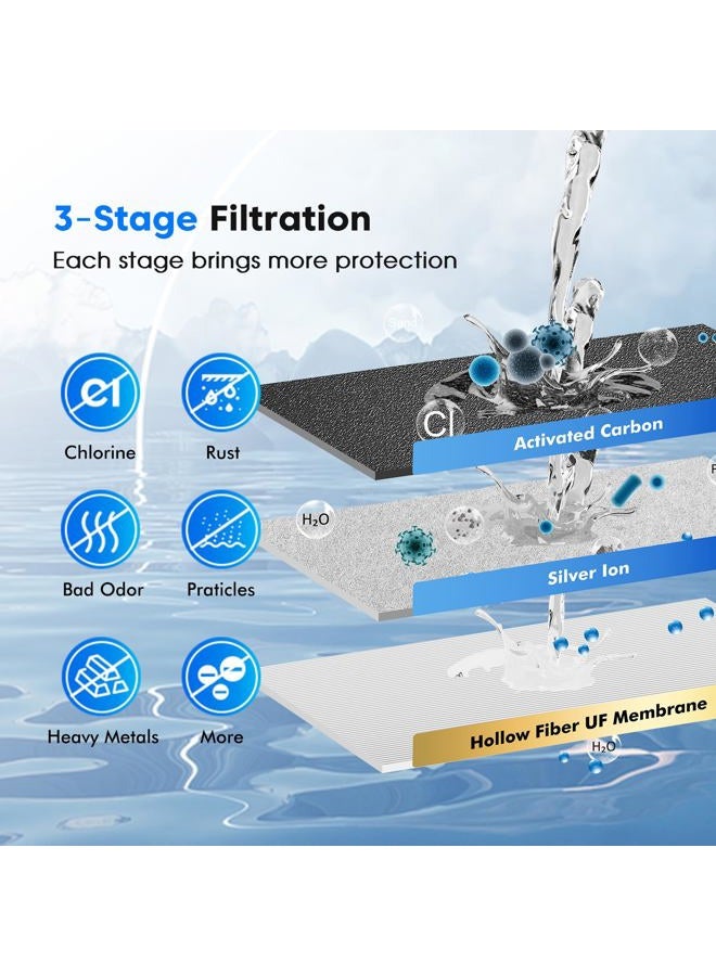Purewell 3-Stage 0.01μm Ultra-Filtration Gravity Water Filter System, 304 Stainless Steel Countertop System with 2 Filters, Metal Water Level Spigot and Stand, Reduce up to 99% Chlorine, 2.25 Gallon - Image 5
