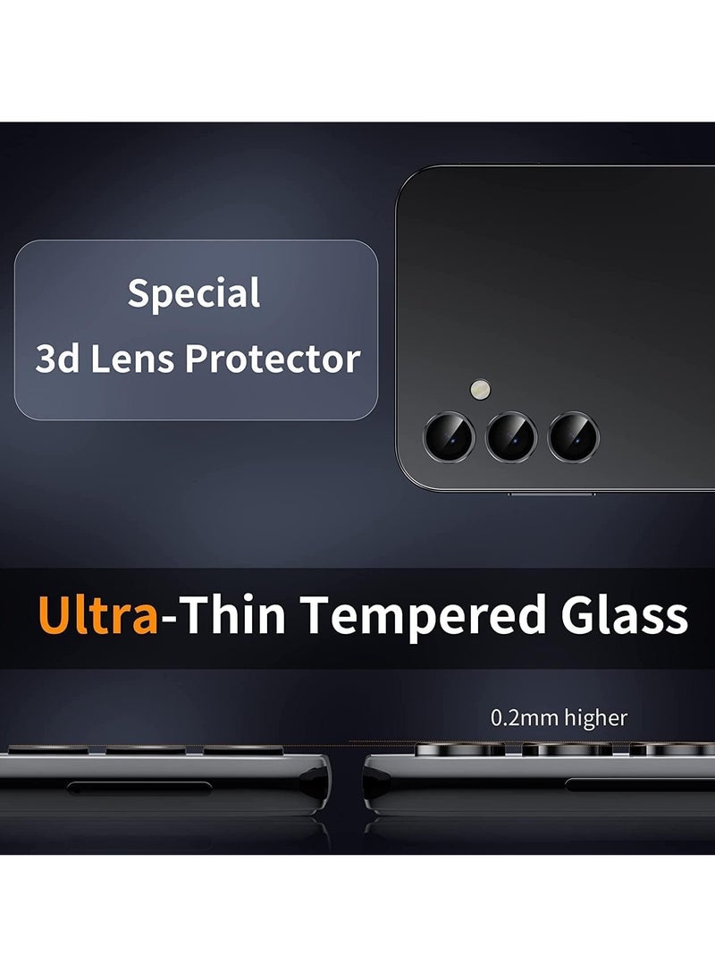 Generic for Samsung Galaxy A15 5G Camera Lens Protector, Scratch-Resistant HD Clarity Ultra-Thin 9H Tempered Glass with Aluminum Edging, Individual Metal Lens Cover (Black)  - Image 2