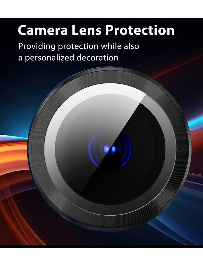 Generic for Samsung Galaxy A15 5G Camera Lens Protector, Scratch-Resistant HD Clarity Ultra-Thin 9H Tempered Glass with Aluminum Edging, Individual Metal Lens Cover (Black)  - Image 3