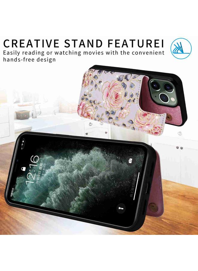 Zaboon Case For iPhone 11 Pro Max Printed Double Buckle RFID Anti-theft Phone Case - Image 5