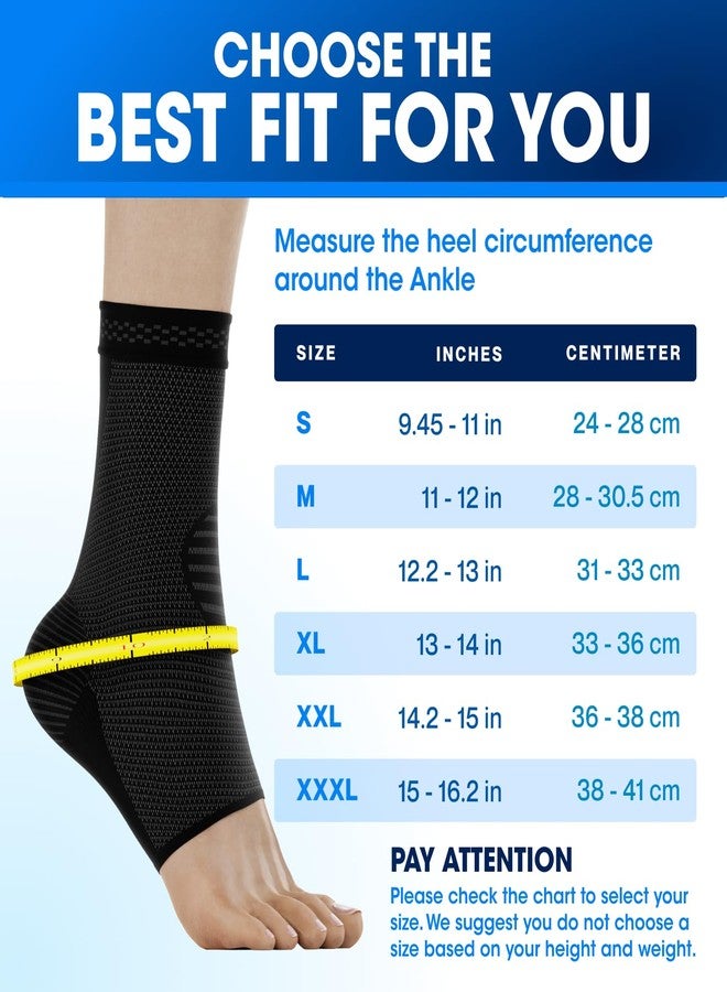 Modvel Foot & Ankle Brace Socks for Sprained Ankle Compression Sleeve - Plantar Fasciitis Relief Brace, Foot Support for Women & Men - Tendonitis & Arthritis Foot Sleeve, Stabilizing Ankle Wrap - Image 5