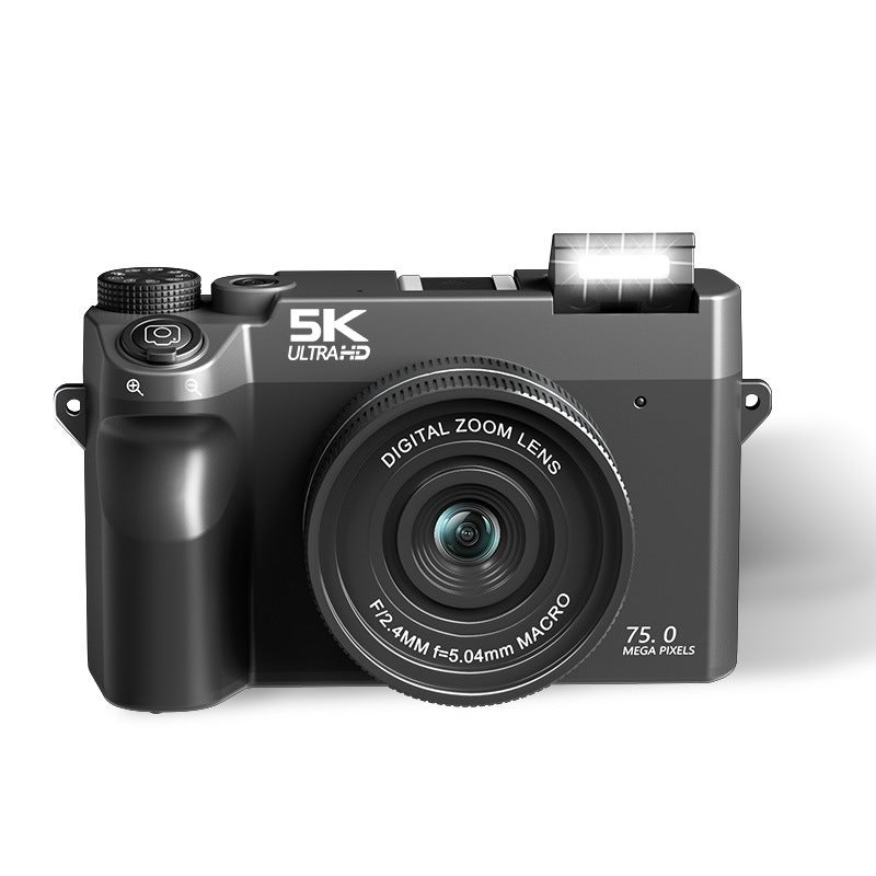 Cross-Border Dual-Camera 75MP HD 5K Retro Entry-Level Mirrorless Digital Camera for Students