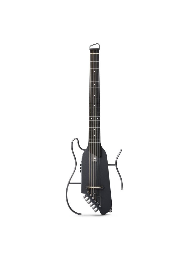 Donner - Donner HUSH-I Silent Acoustic-Electric Headless Guitar, Black - Image 1