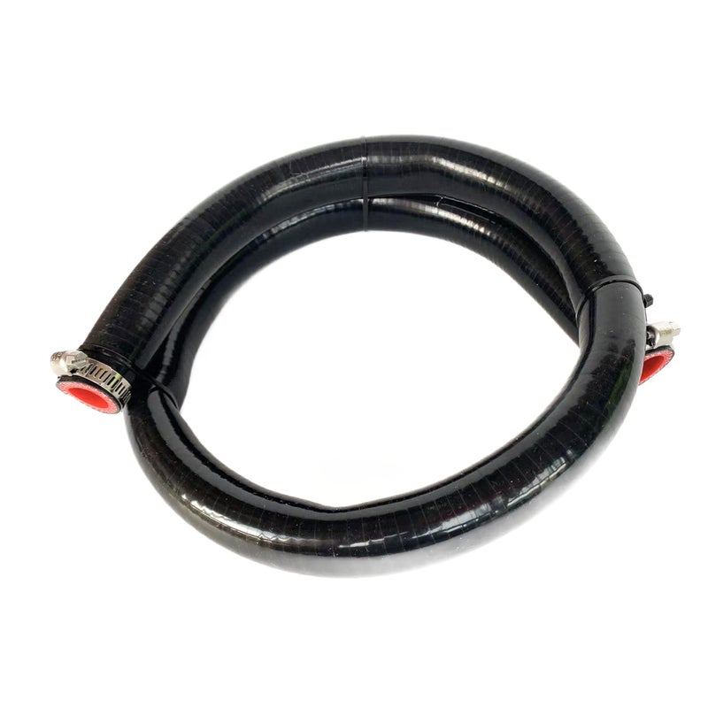 Bekelan 19MM 34 X 5FT Black High Temp Reinforced Silicone Heater Tubing Hose Radiator Coolant Straight LineWork Pressure 145PSI4ply Reinforced5MM Thick2 Clamp - Image 2