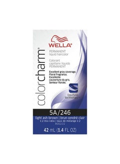 Wella Colorcharm Permanent Liquid Hair Color For Gray Coverage 5A Light Ash Brown 1.4 Fl Oz