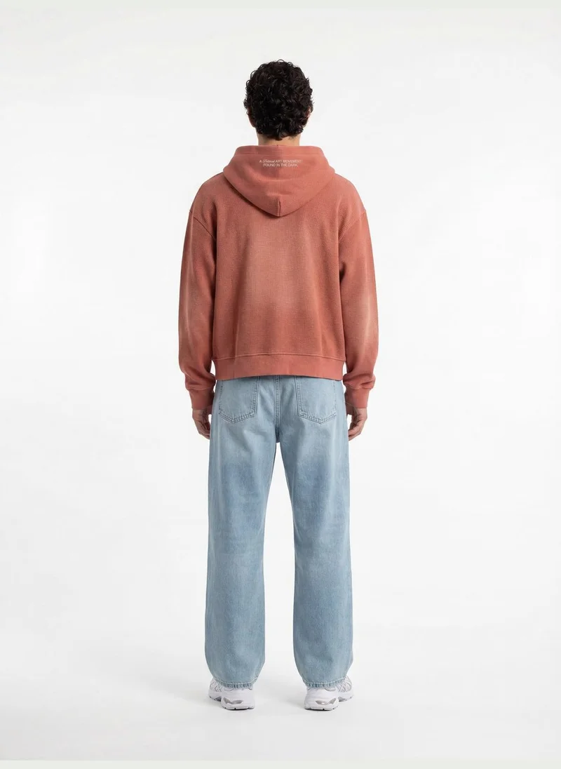 Prince Politique Dusty Pink Party Waffle Cotton Zip-Through Hoodie  | Best Price UAE