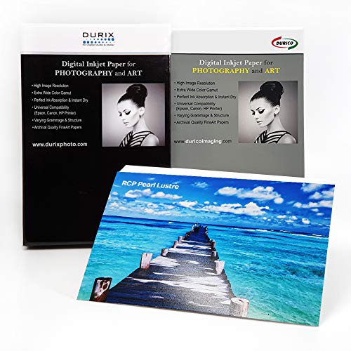 DURIX Resin coated paper pearl lustre 300gsm Digital inkjet paper for photo and art (8-x-10/50 sheets) - Image 1