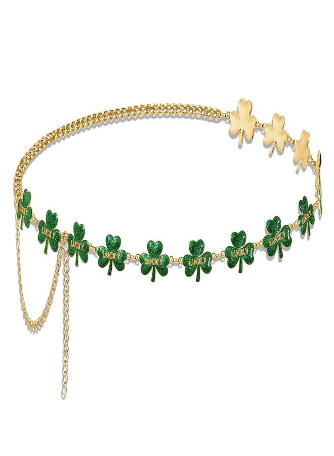 BVGA St. Patricks Day Waist Chain for Women Adjustable Lucky Green Shamrock Waist Chain Belt Irish Holiday Belly Chains Body Jewelry St. Patricks Accessories Party Favors Gifts - Image 1