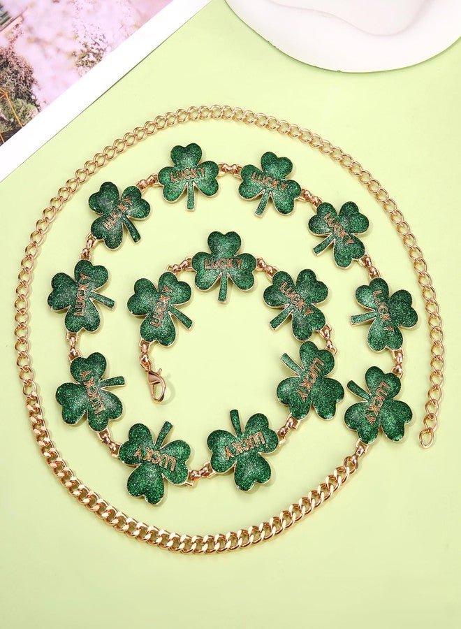 BVGA St. Patricks Day Waist Chain for Women Adjustable Lucky Green Shamrock Waist Chain Belt Irish Holiday Belly Chains Body Jewelry St. Patricks Accessories Party Favors Gifts - Image 5